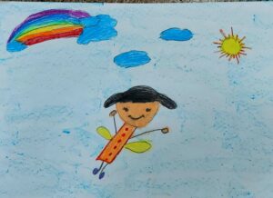 Sara reads rainbow colouring kolkata young author stories for kids Bookosmia