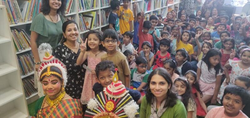 Yaksha storytelling at Kahaani Box launch Bangalore Bookosmia