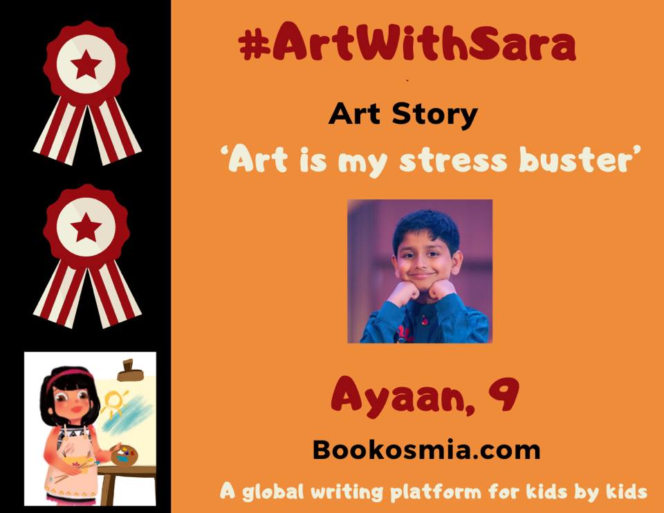 Art with Sara young artist Ayaan Kolkata Bookosmia