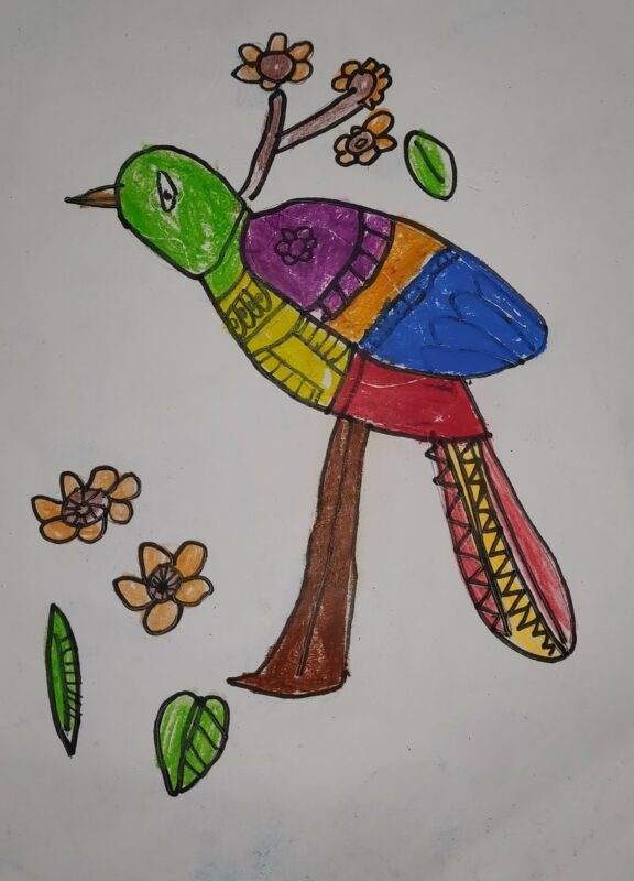 Art with Sara bird Bookosmia