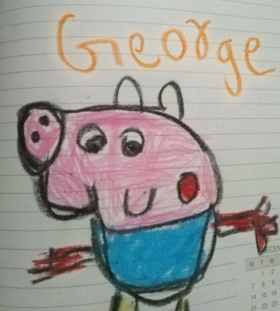 Peppa pig - How to draw Peppa and George