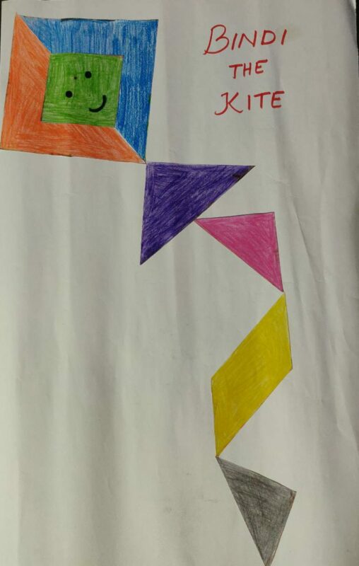 Kite Tangram Activities for kids with Sara Bookosmia