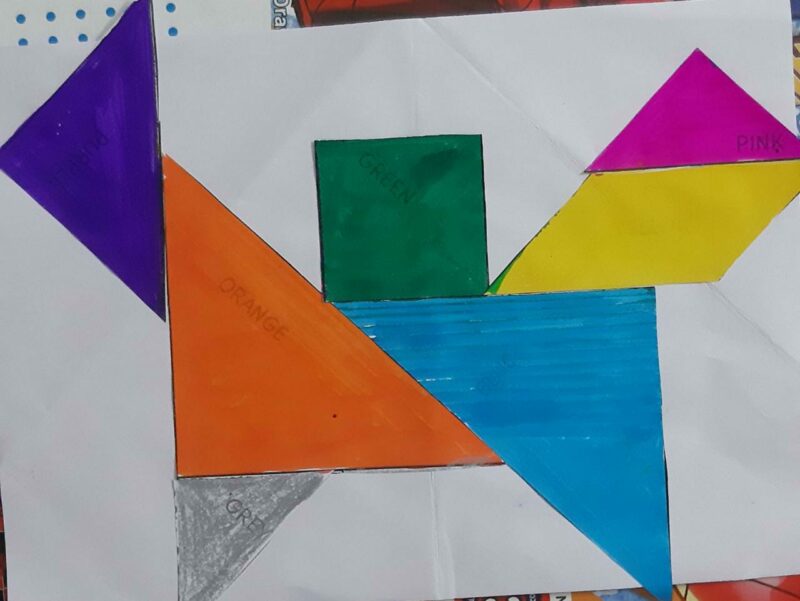 Lion Tangram with Sara activities for kids Bookosmia