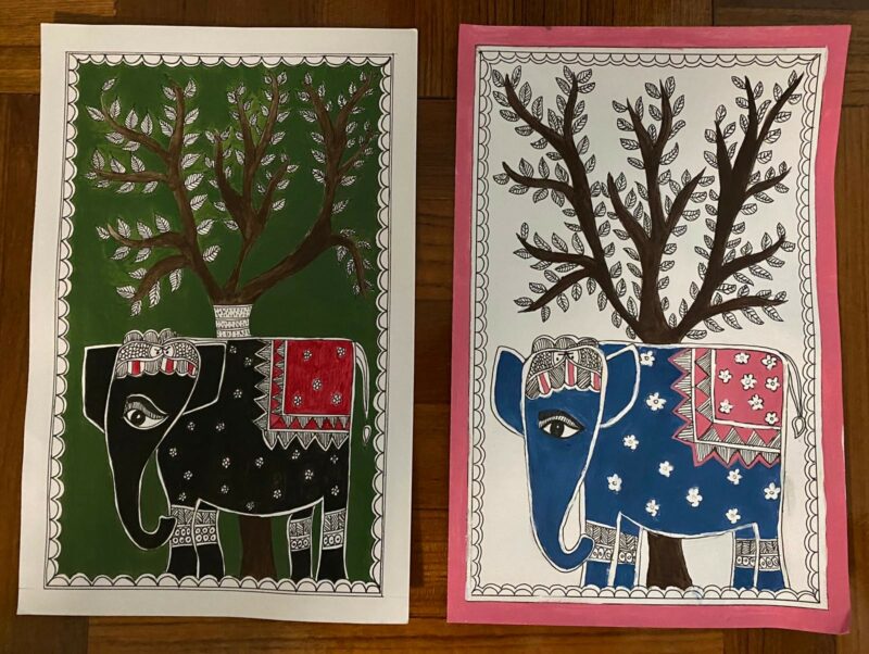Art with Sara Madhubani folkart Bookosmia