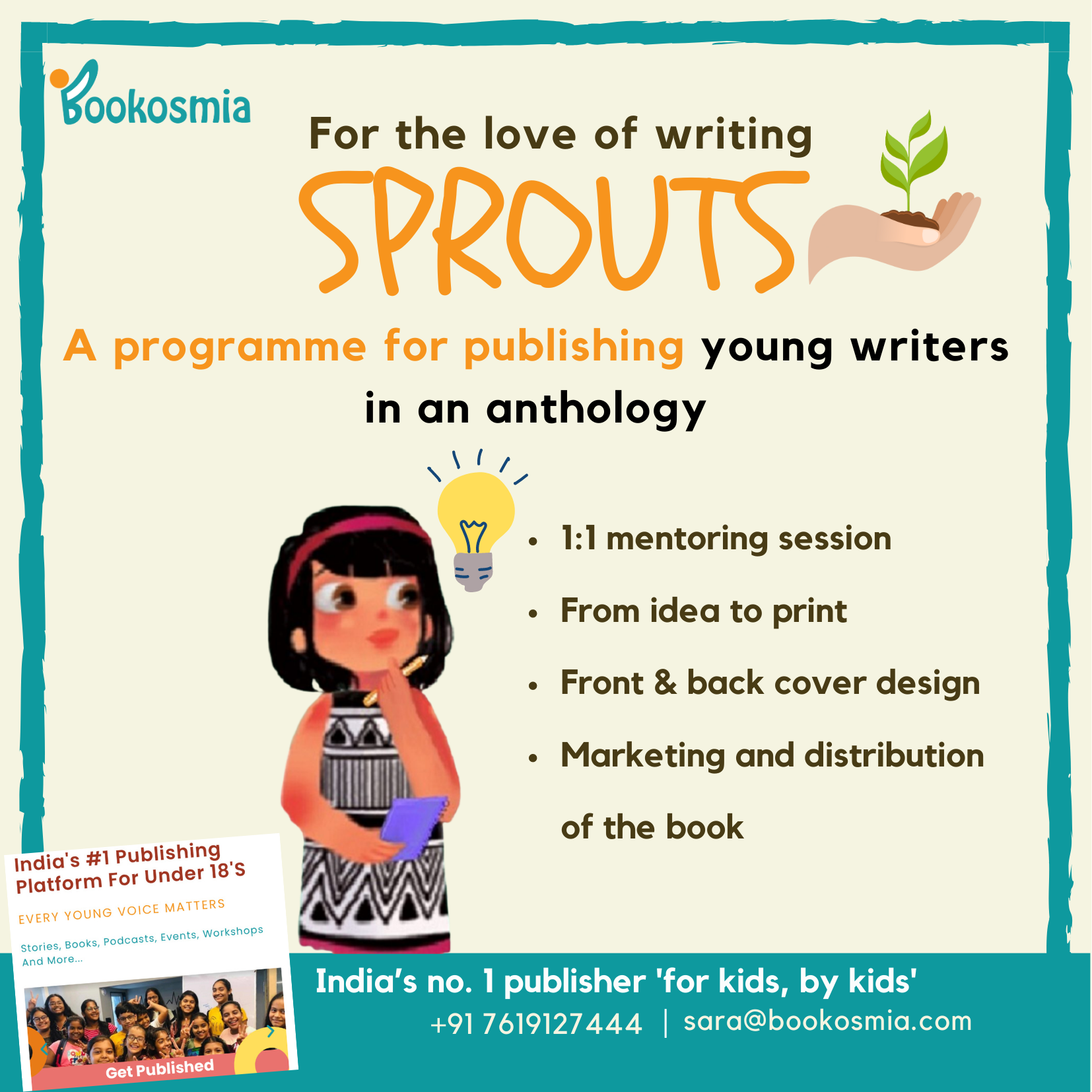 Sprouts Anthology Program for young writers to get published