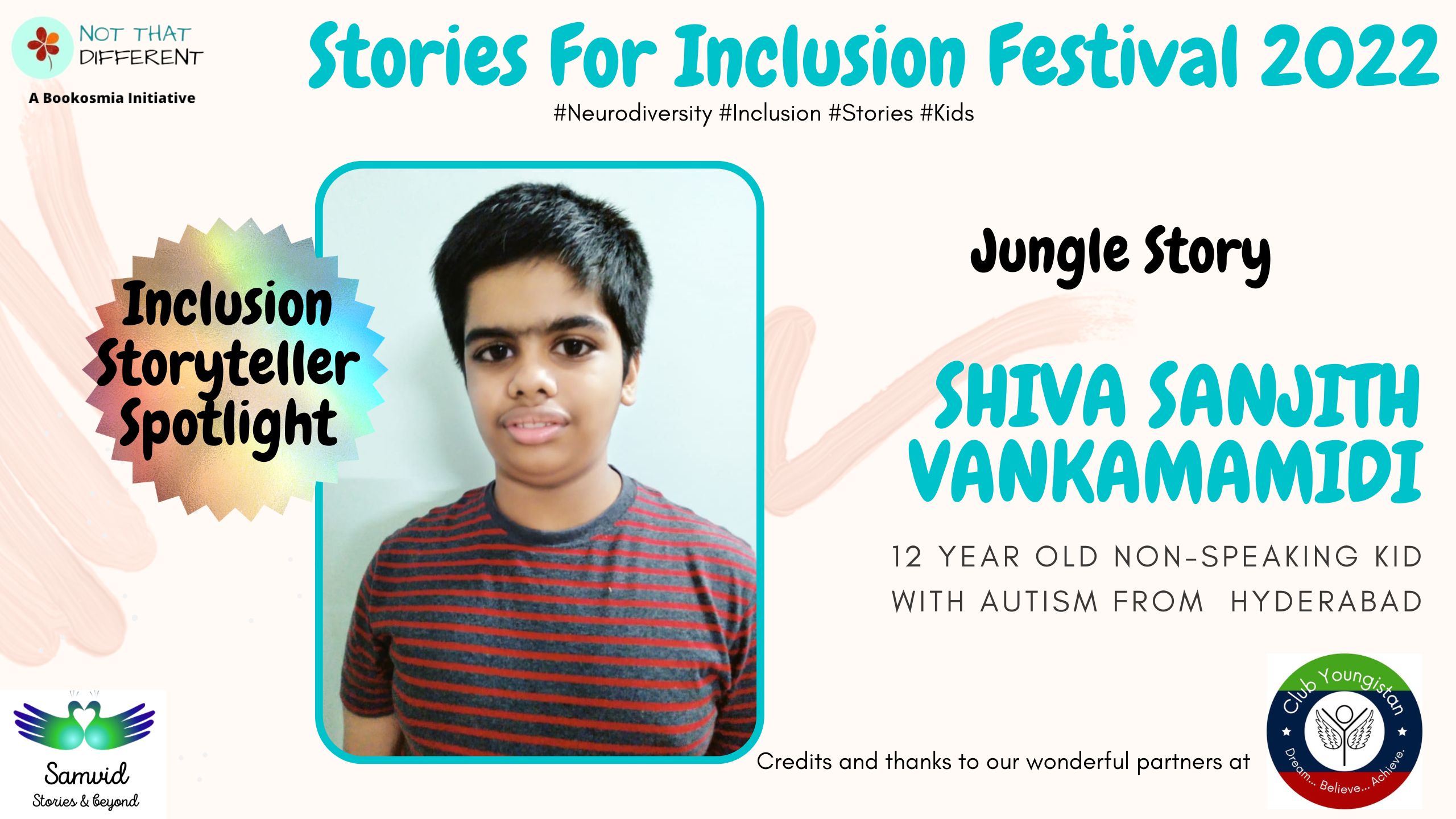 12 year old Shiva Sanjith Vankamamidi, non-speaking child with autism-Inclusion Fest Storyteller Spotight