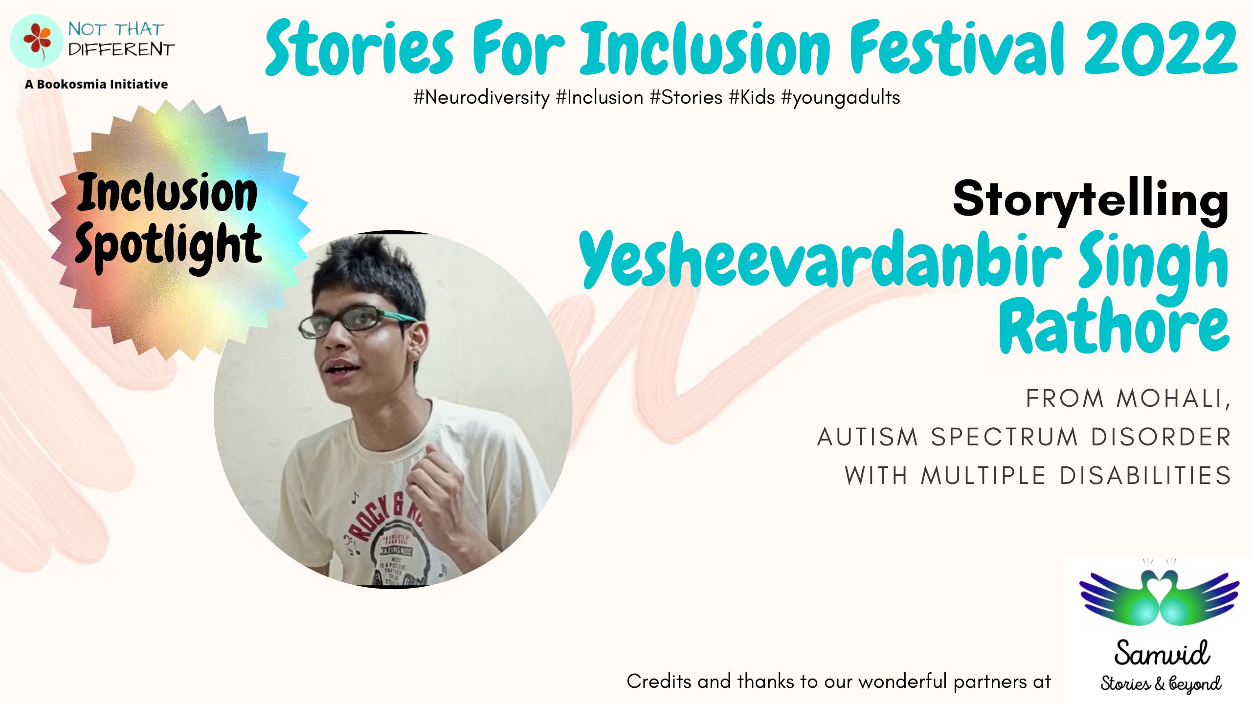 Yesheevardanbir From Mohali| Autism with multiple disabilities| Inclusion Fest Storyteller Spotlight