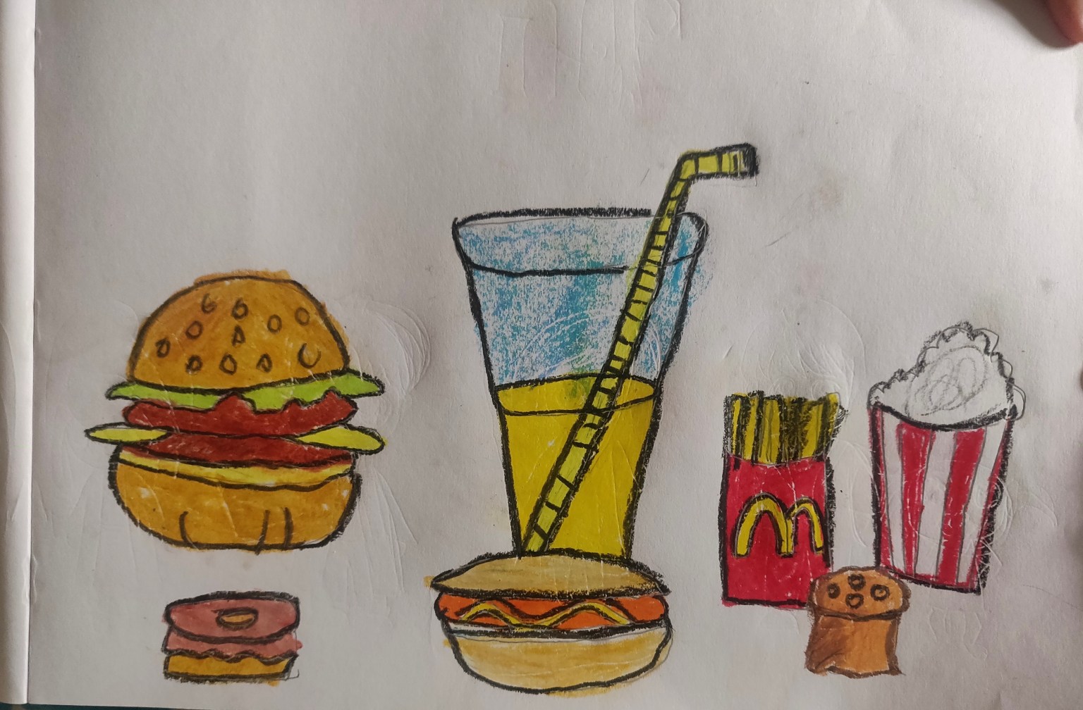 Food drawing kids Bookosmia