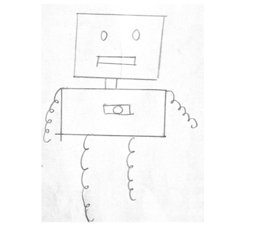 robot draw kids bookosmia