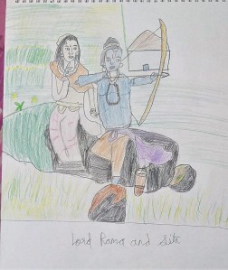 Ram and Sita drawing kids bookosmia