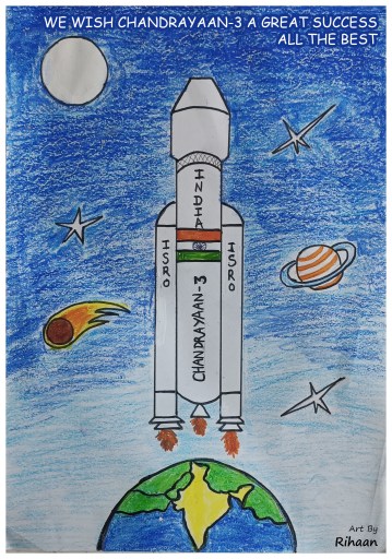 Chandrayaan 3 Space Art kids Bookosmia