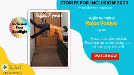 Inclusion Fest acrobate spotlight Rajas Not that different