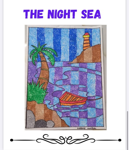 drawing kids easy night sea bookosmia