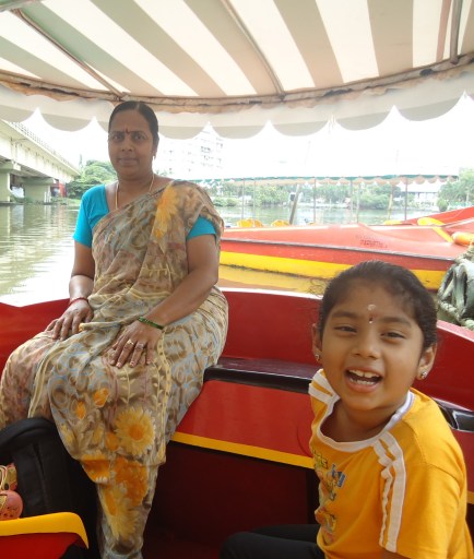 Jishnutha with grandmother ammamma
