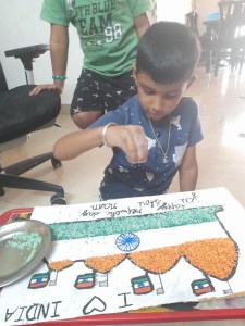 Happy Republic Day : DIY Rice art for kids - Rudraunsh Art