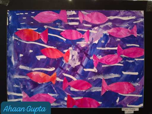 Underwater world. Art By Ahaan Gupta ,5, Bengaluru
