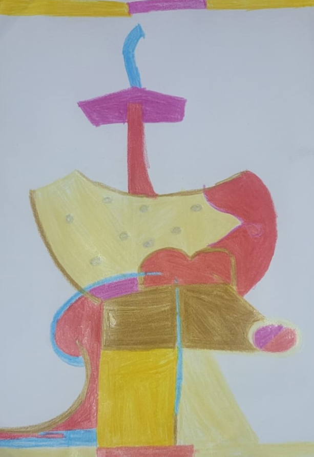 Cheesy Mouse I Abstract Art by Yeddanapudi Jeyan,12,Hyderabad