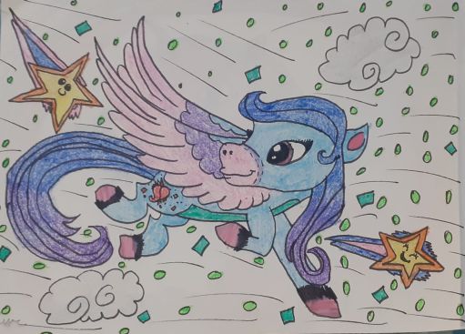 Let’s head off to Unicornland I Art By Manasa, 7, Bangalore