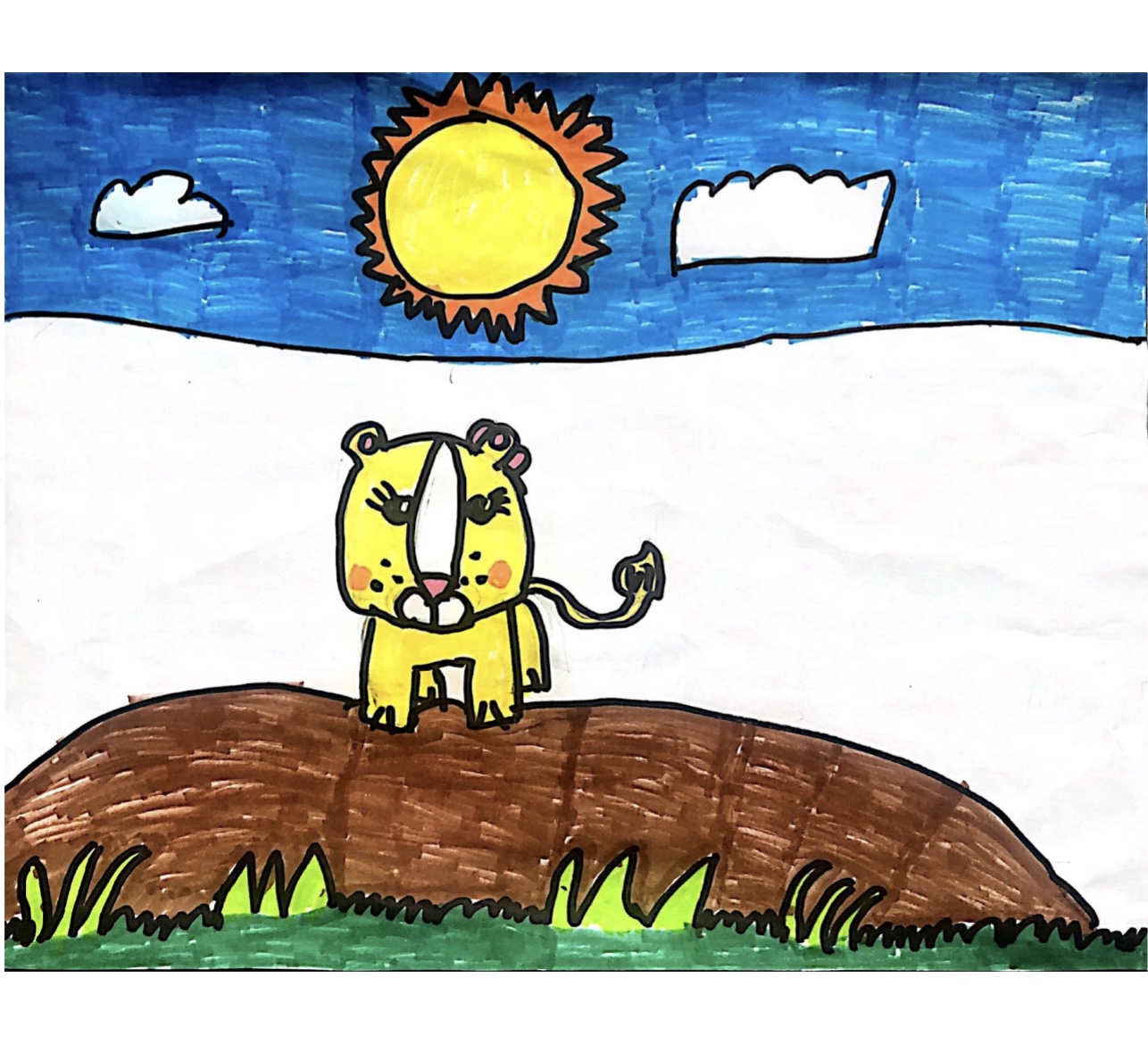 Lion : Picture Prompt For Kids I Art By Omi, 7, Canada