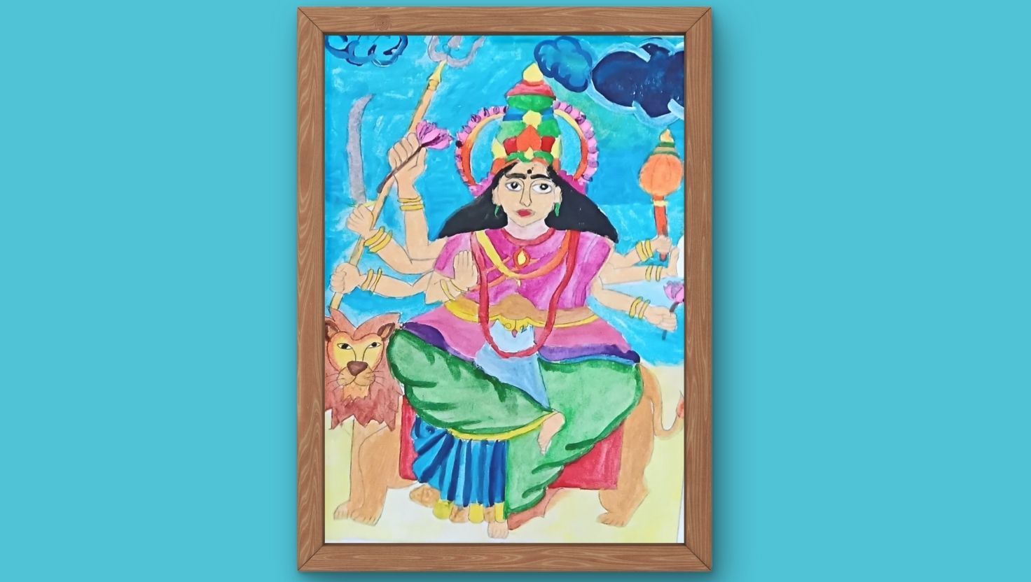 Durga Pooja I Art By Keshav, 12, Navi Mumbai