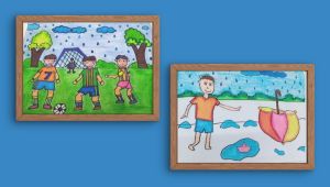 Enjoy The Rain I Art By Keshav, 12, Mumbai