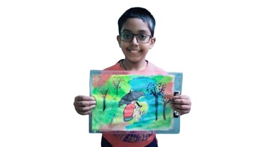 Enjoy The Rain I Art By Keshav, 12, Mumbai