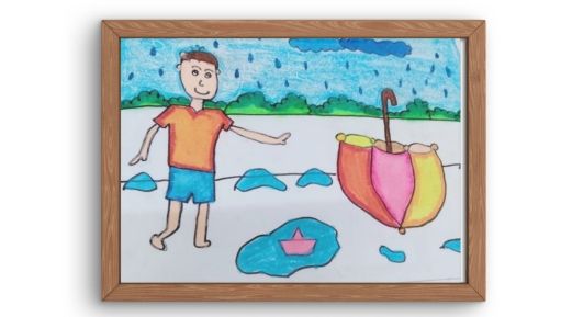 Enjoy The Rain I Art By Keshav, 12, Mumbai