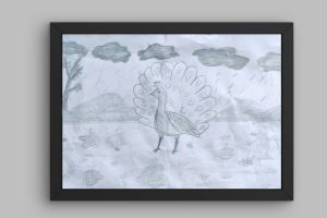 Peacock Dancing In The Rain I Art By Dharvik