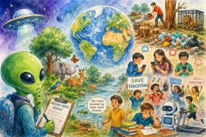 Mission Earth: An Alien's Report to the Stars I Poem By Kanav