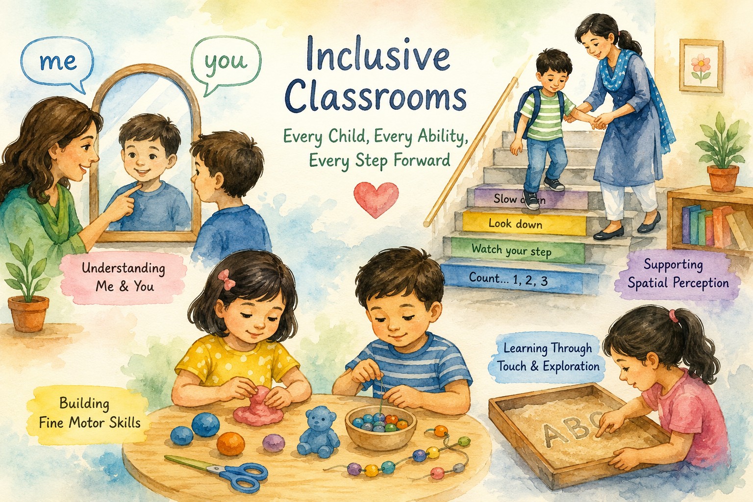 Inclusive Classrooms Applied Strategies: From Pronouns to Physical Perception
