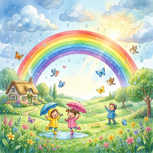 Rain dews, Rainbows and Raindrops I Poem By Samya
