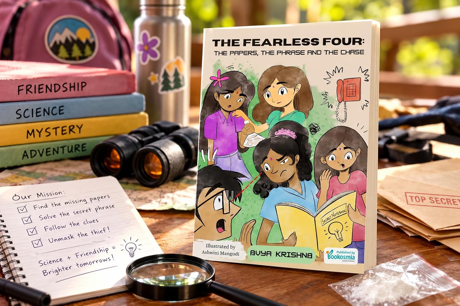 The Fearless Four: The Papers, the Phrase and the Chase | A Mystery Adventure of Friendship, Science and Secrets
